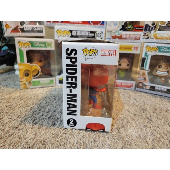 Funko Pop Spiderman Vs. Spiderman 2 Pack Pop Vinyl Figure EE Exclusive - Picture 7 of 8